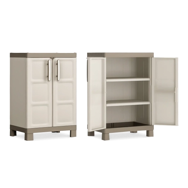 Niska szafka gospodarcza EXCELLENCE LOW CABINET 97 cm beżowa, Keter/Kis